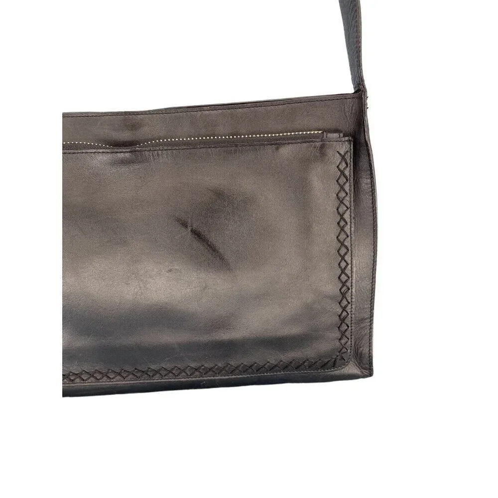 BCBG Max Azria Black Leather Shoulder Bag